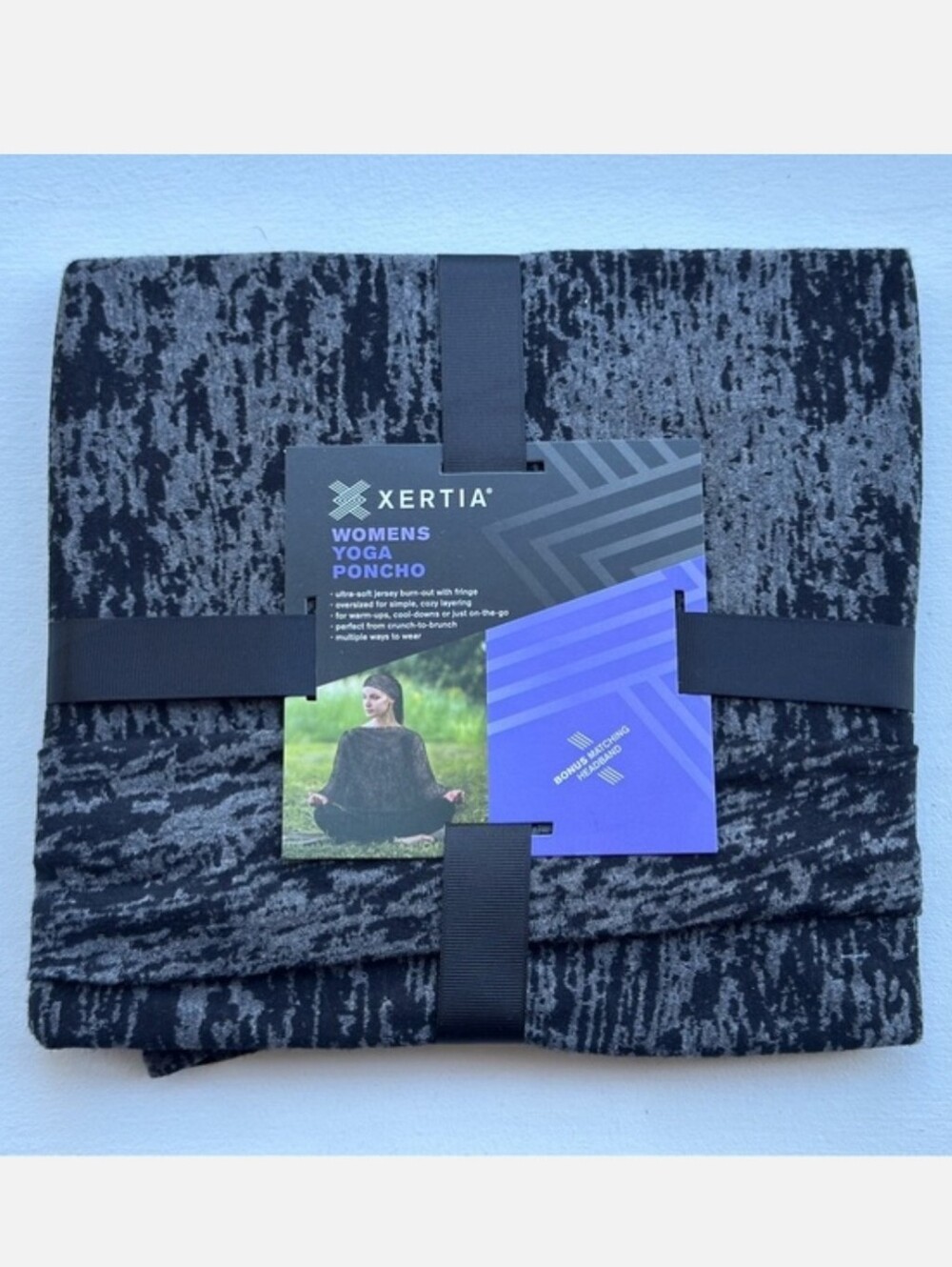 Xertia Women's Yoga Poncho and Headband NWT MSRP $45